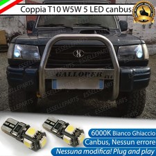 COPPIA LUCI POSIZIONE 5 LED PER HYUNDAI GALLOPER MK2 II T10 W5W CANBUS 6000K
