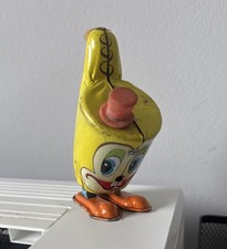 Marx Tin Wind-up Hopping Toy 1960's Works - Tun-E-Kins Sizzie Saxophone