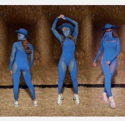 ADIDAS X Ivy Park Rodeo Park MESH Catsuit IN glory blue Size S New with Tags!