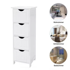 New Floor Bathroom Cabinet 4 Drawers Storage Cabinet Organizer Home Cabinet US