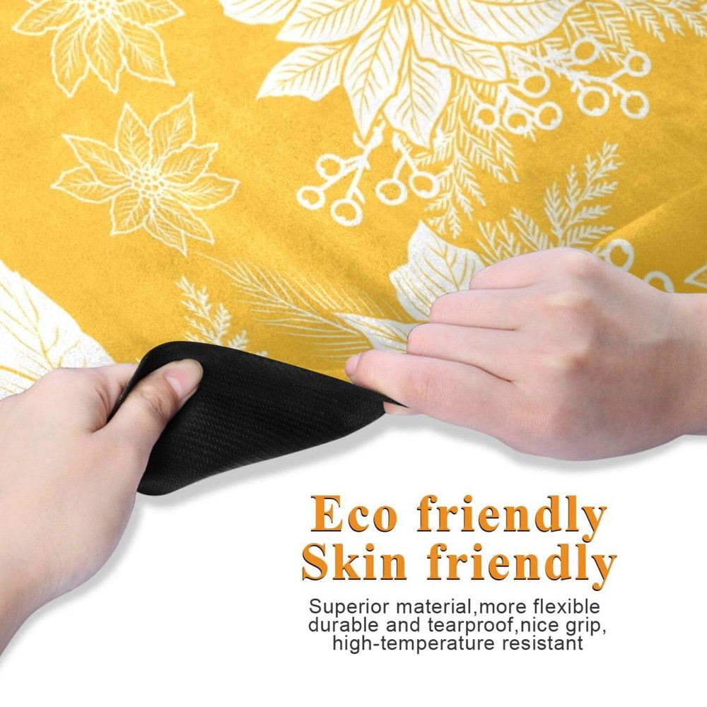 Yellow Flower Non-Slip Extra Thick Yoga Mat for Fitness Exercise Yellow Flower Non-Slip Extra Thick Yoga Mat for Fitness Exercise