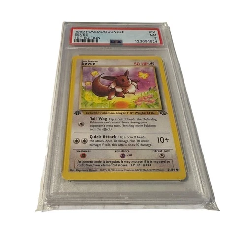 1999 PSA 7 Pokemon Jungle Eevee #51 1st Edition Graded