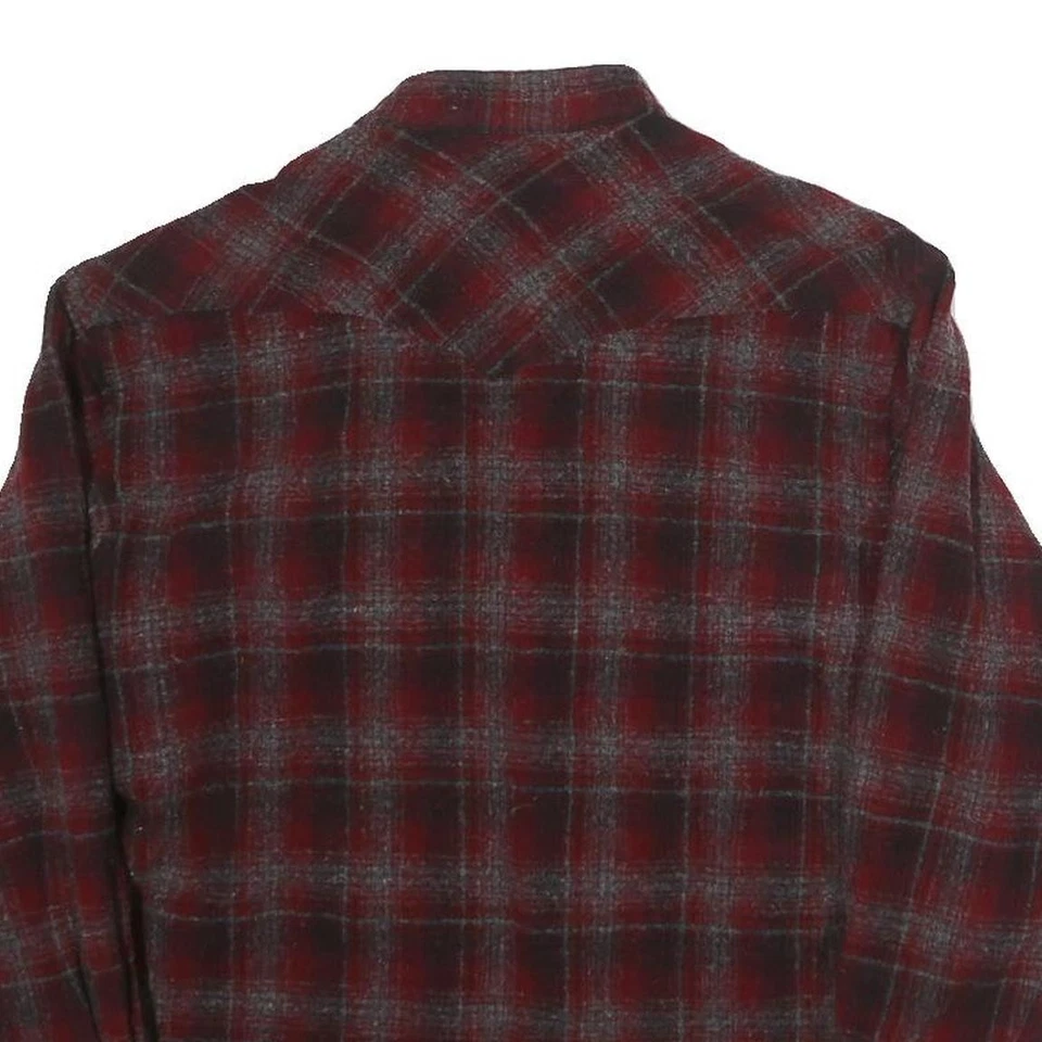 PENDLETON Mens Red & Grey Check Shirt L Button Up Cotton Casual - Image 4 of 4