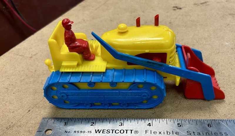 1950s Plastic Bulldozer - Unknown Manufacturer - Renwal? Ideal? Irwin? Marx?