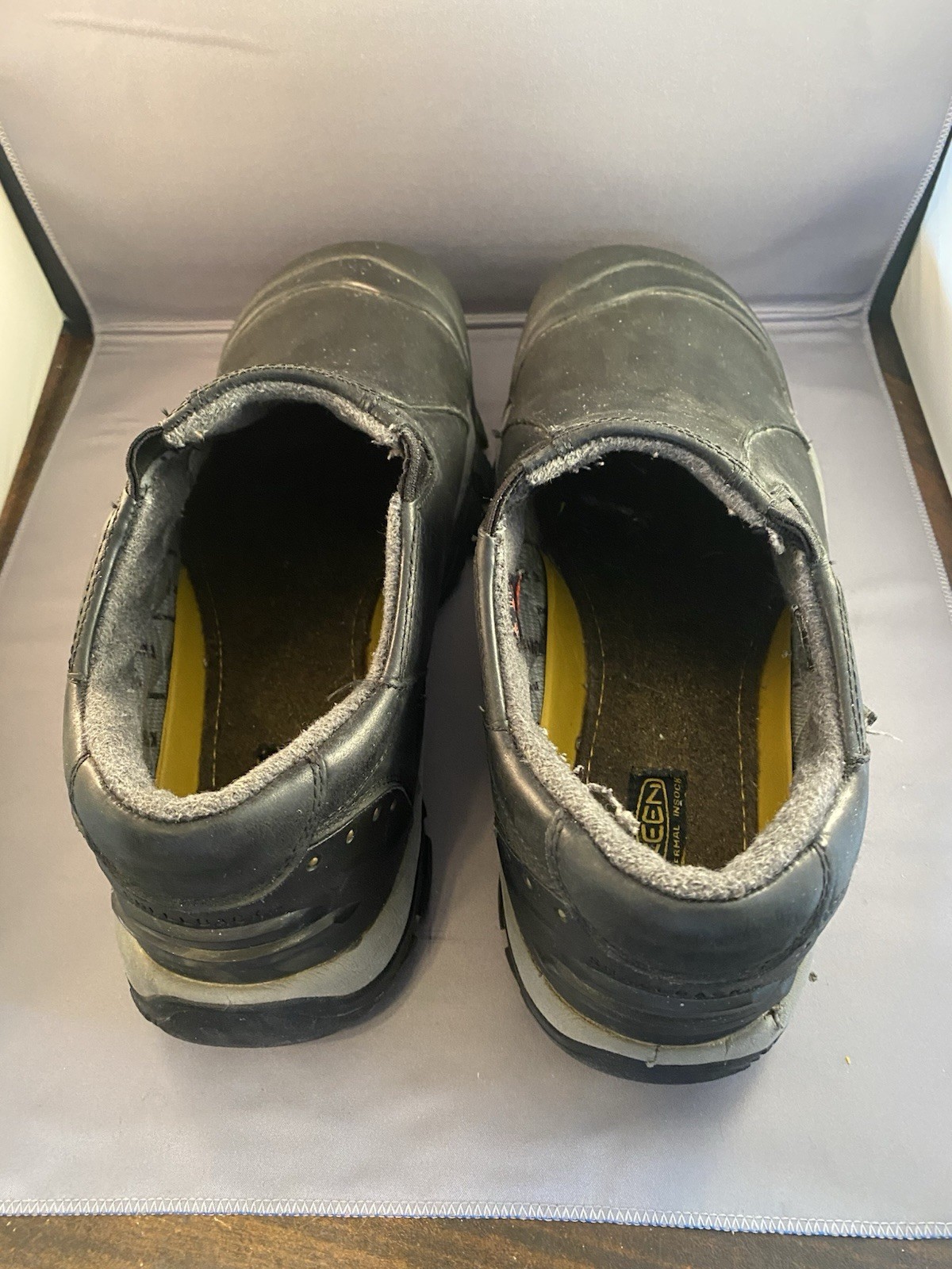 KEEN Slip On Uomo Brixen Lo Impermeabile Isolato Nero Taglia 13 Senza Scatola