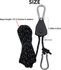 2 Pack 1/8 Rope Ratchet,13Ft Adjustable Rope ...