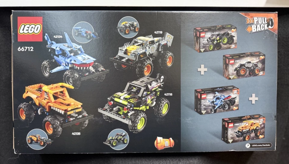 Lego 66712 2022 Technic Monster Jam Collection Pull Back Trucks Retired - Image 2 of 2