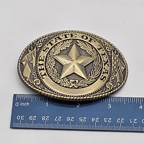 Fibbia per cintura The State of Texas Lone Star made in USA - Foto 7 di 8