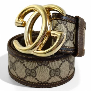 Ceinture en cuir véritable GUCCI GG Supreme à emboîtement bon état Mode femme