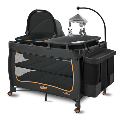 6-in-1 Baby Pack and Play with Bassinet - Portable Crib & Changing Table