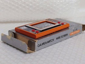 ++Poor Condition Nintendo GAME&WATCH WIDE SCREEN FIRE ATTACK ID-29 Game Wide