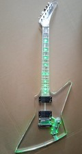 9 Electric Guitar 6 Strings Acrylic body neck Blue LED