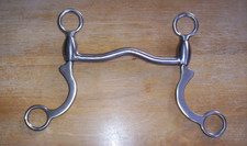 Used Weaver 17 Flat Shank Low Port Bit 5" Sweet Iron Mouth 6 1/2" Shanks