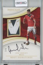2017 Panini Immaculate Collection Soccer Joe Ledley Boot Signatures/Gold 2/5
