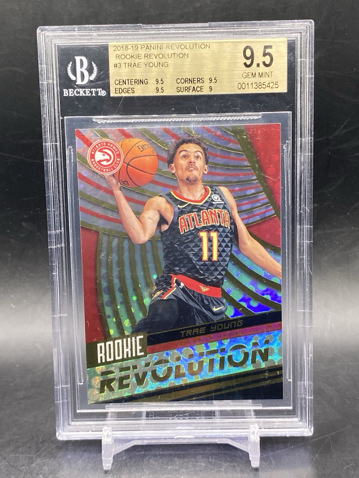 2018-19 Panini Revolution #3 Trae Young Rookie BGS 9.5 GEM MT Atlanta Hawks Card