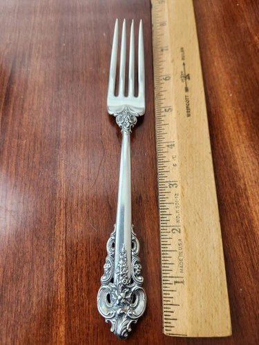 Wallace Grande Grand Baroque Sterling Silver Dinner Fork 7.5"