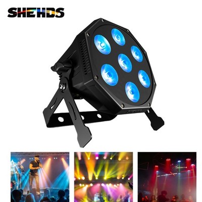 SHEHDS LED 7x12W GlamoPar RGBLAC 6in1 Par Stage Lighting Stage Club Party Disco