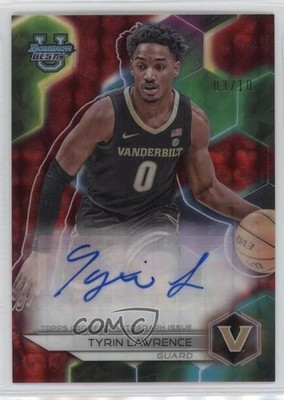 2023-24 Bowman U Best of Red Geometric Refractor 3/10 Tyrin Lawrence Auto 14sd