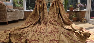 ZOFFANY BROCATELLO GARDINEN GEFÜTTERT B 134 CM X T 251 CM