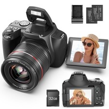 Digital Cameras 4K 64MP 12X Optical Zoom Autofocus with WiFi 32GB TF for Youtube