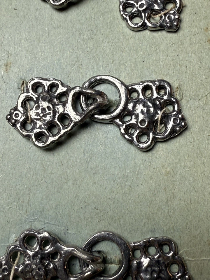 Vintage Pewter Cloak Clasp from Norway French filigree pattern Brand New - Image 2 of 4