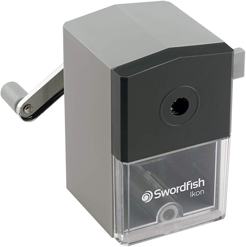 Desktop Manual Pencil Sharpener Swordfish Ikon 8mm Home School Office