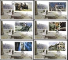 NEW ZEALAND 2002 Lord of the Rings: Two Towers, Set of 6 M/S's on 6 FDC’s