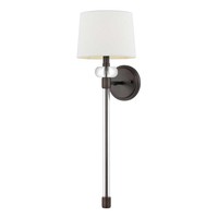 Wandleuchte Stoff Metall 67,6 Cm Hoch In Bronze Antik Weiß Modern Wandlampe