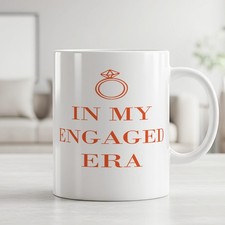 In My Engaged Era Coffee Mug Ceramic Mug Featuring Engagement Ring Design