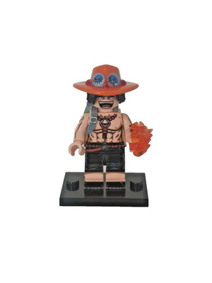 One Piece Charakter Portgas D Ace Klemmbaustein Baustein Custom Minifigur Neu