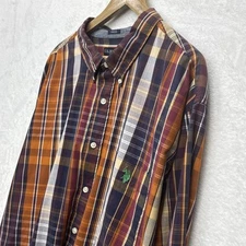 US Polo Assn. Men Button Down Collared Plaid Cotton Blend Long Sleeve Shirt 4XL
