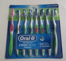 NEW Oral-B Advantage CrissCross 8-pack Medium PowerTip Toothbrush Pack
