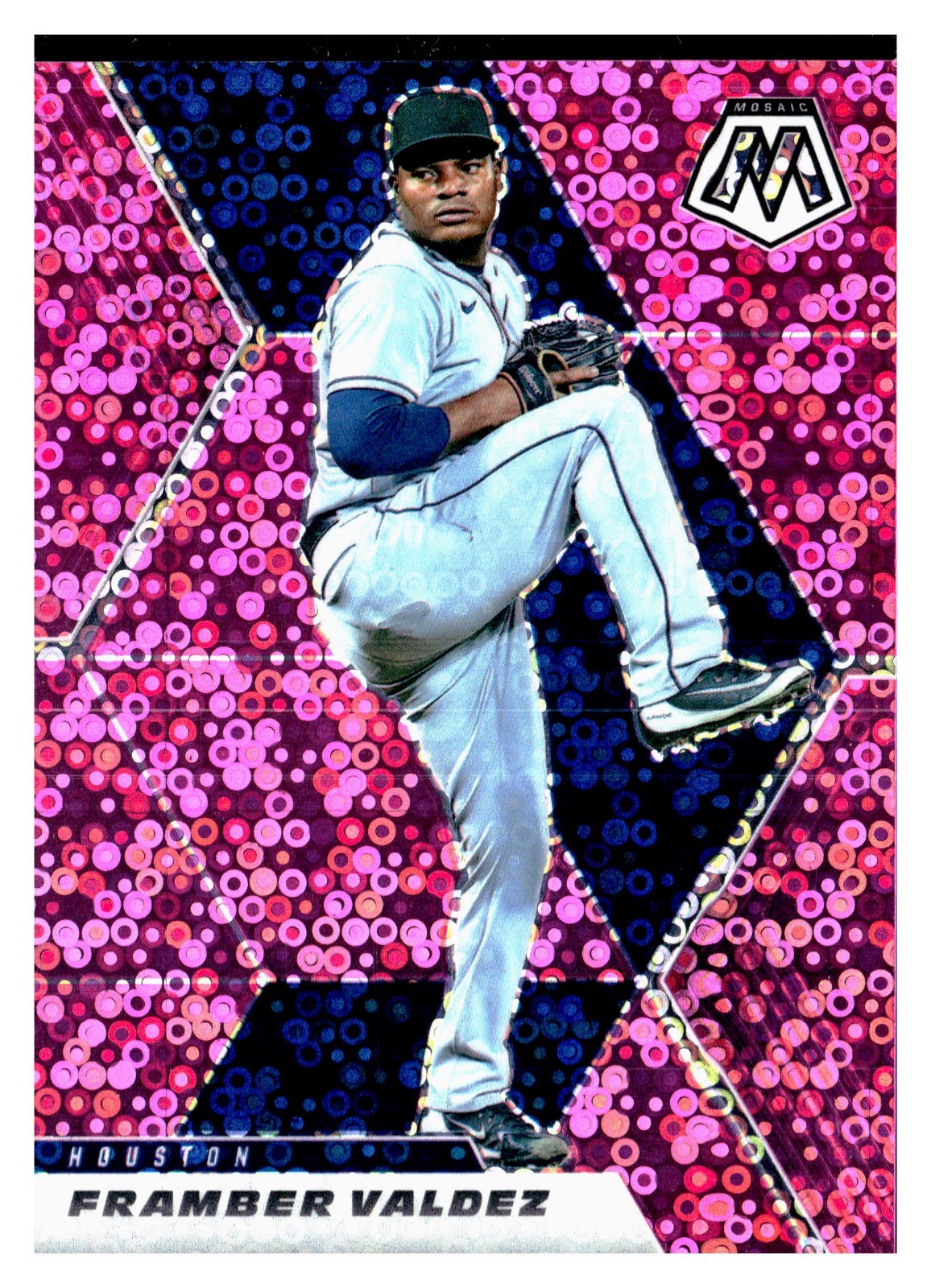 2021 Panini Mosaic - Framber Valdez #83 Quick Pitch Purple Mosaic Prizm /50 SP 