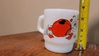 Vintage Anchor Hocking Fire King Hildi Lady Bugs Milk Glass Coffee Mug