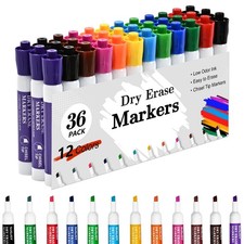 Dry Erase Markers, Chisel Tip Whiteboard Markers, Low Odor Dry Erase Marker, ...