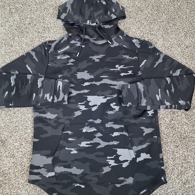 Legends Hawthorne Tech Hoodie Mens M Gray Camo Performance Sweatshirt