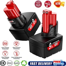 For Milwaukee For M12 12Volt 9000mAh Extended Capacity Battery 48-11-2460