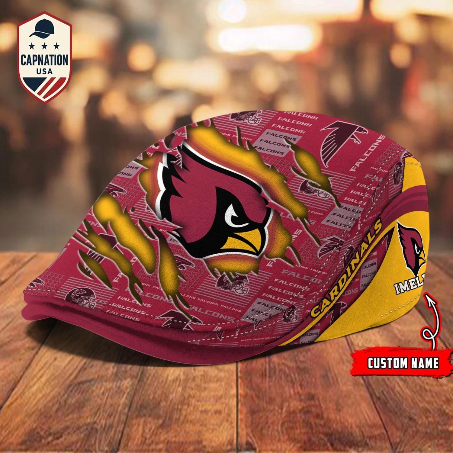 Arizonna-Cardinals Jeff Cap football Newsboy Cap Golf Cap Driving Hat for Men