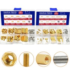 M2 M3 Hex Brass Standoff Spacers Nuts Screws Kit,240pcs M2M3 Male Female Metr...
