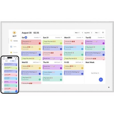 10.1 Inch Digital Calendar, Smart Digital Calendar Planner & Chore Chart, IPS