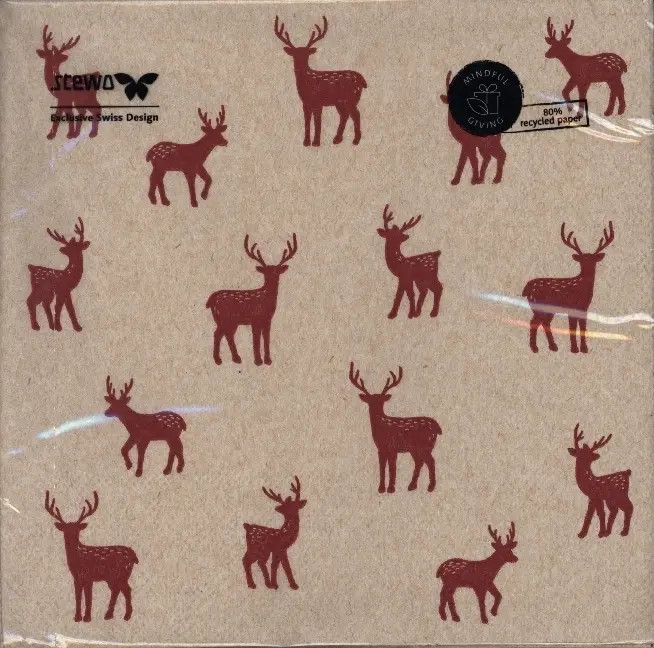 Stewo Rot Servietten, Weihnachtsservietten (20 Stk., 33 X 33 Cm) - Image 2