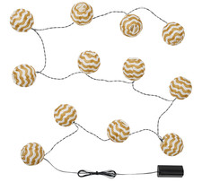 IKEA SOLVINDEN LED Lichterkette 12 Lichter Außen batteriebetrieben gelb NEU