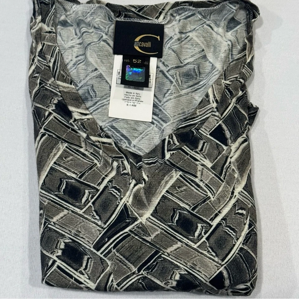 Camisa manga larga Just Cavalli estampado geométrico 52 hombre delgada 3630 F Foto 2 de 4