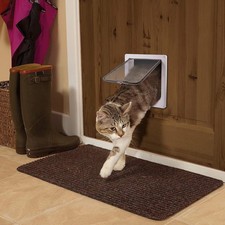 4-Way Seal Retractable Pet Flap, Easy Install for Cats  Small Dogs Door