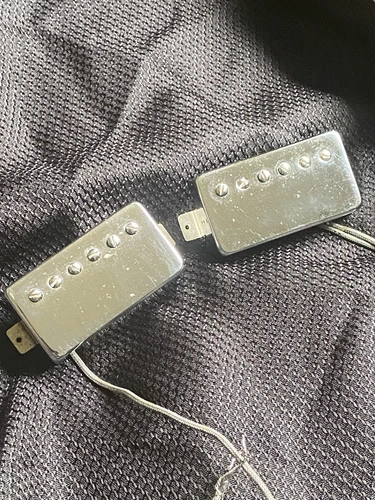 Gibson Patent Number Pickups Pair Chrome 1960s
