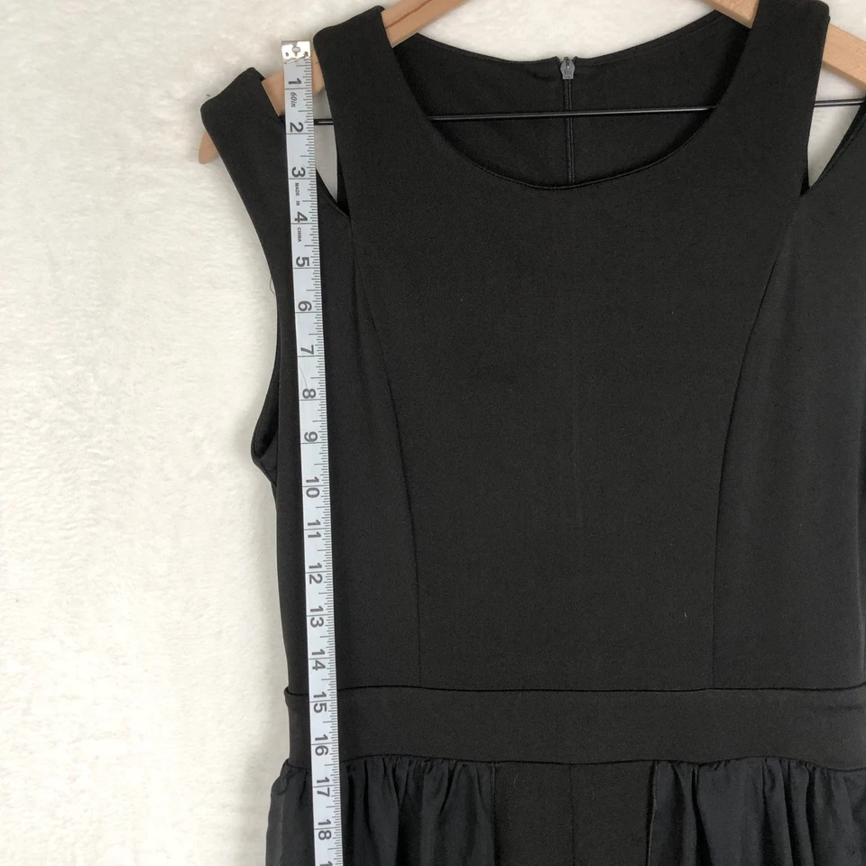 超长连身裤,带透明覆盖裙,尺寸 S,黑色镂空袖子派对鸡尾酒 — 第 4/4 张图片