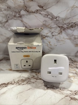 Amazon Basics Einzelsteckdose Innen WiFi Smart Plug Steckdose für Alexa Single weiß