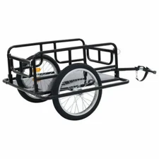 Foldable Large Bicycle Bike Cargo Trailer Foldable 110lbs Max Load Wagon Cart