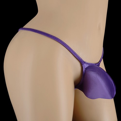 Men Satin Glitter Underwear G-String Briefs Panties Pouch Stretch Thong Lingerie - Picture 19 of 50