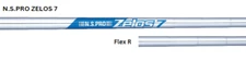 NEW NIPPON SHAFT N.S.PRO ZELOS 7, R Flex, .355 Taper Tip, Choose Shaft